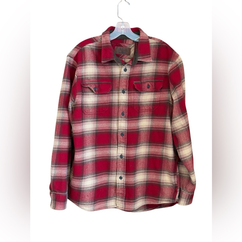 Orvis Cotton Flannel Plaid Long Sleeve Button Down Shirt Pockets Men Lg …